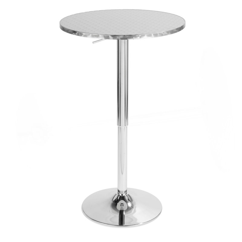 Bistro Contemporary Adjustable Round Bar Table