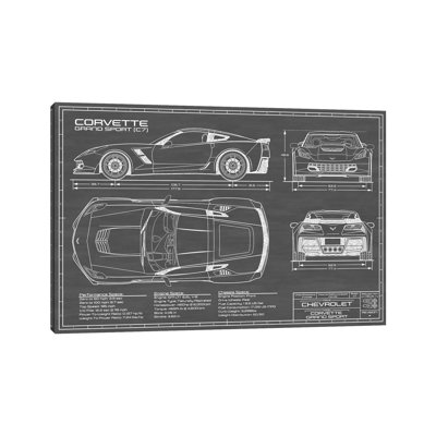 " Corvette (C7) Grand Sport Black " Graphic Art Print