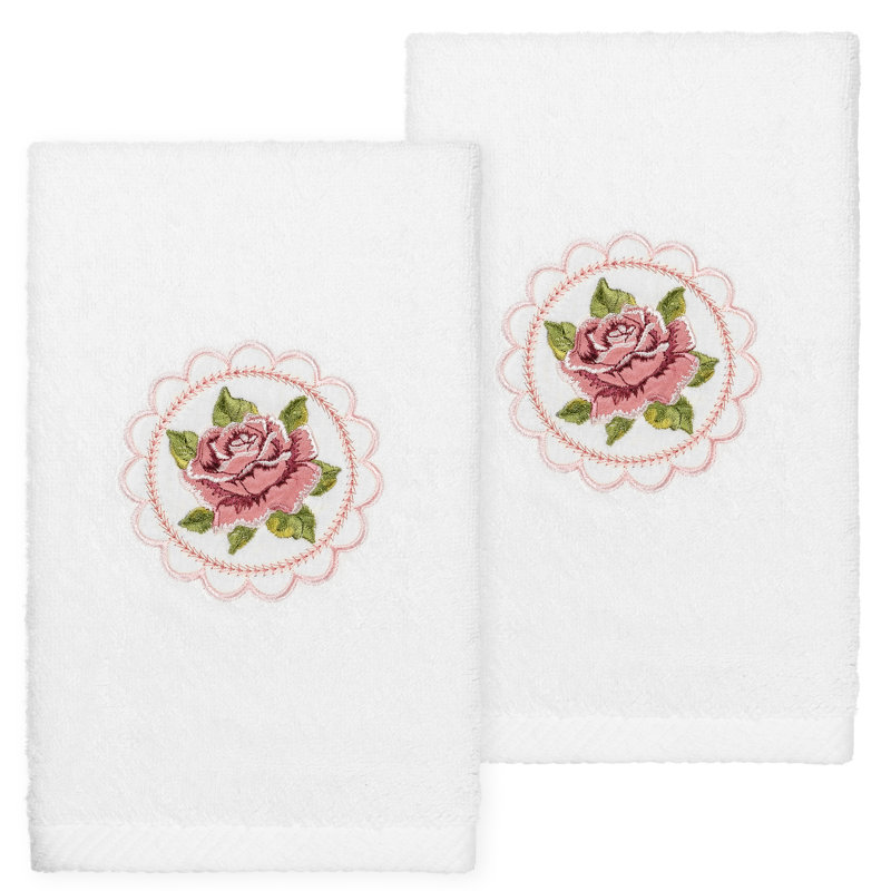 Rosalee Turkish Cotton Hand Towel, White