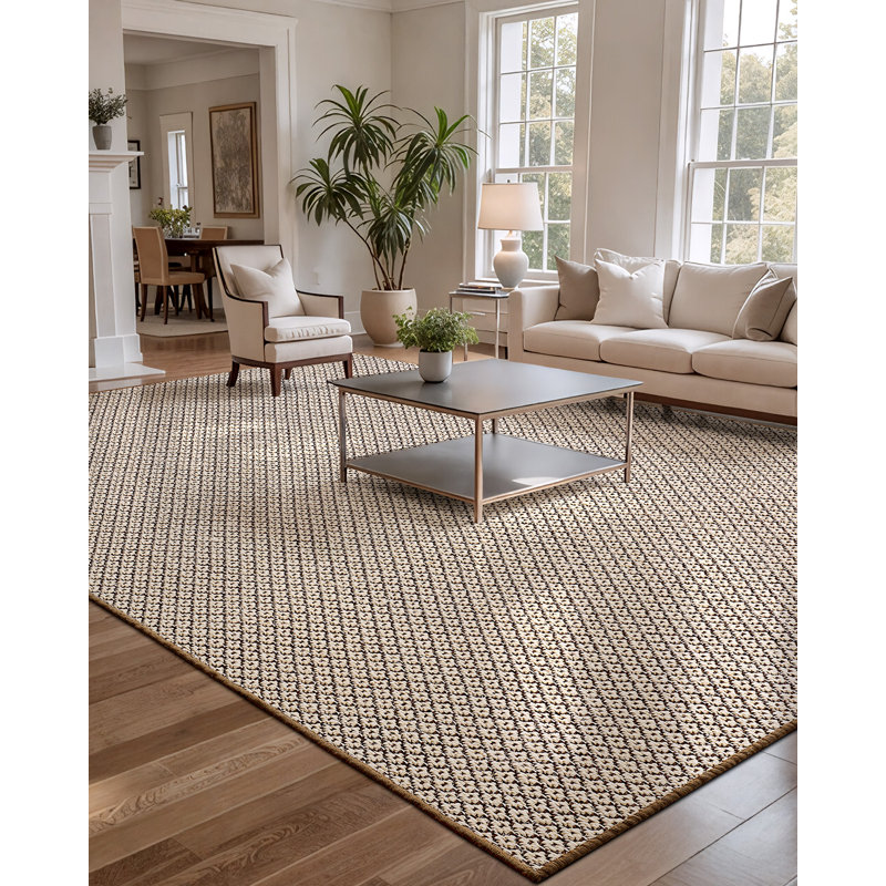 Tapis tressé à la main Natural Jute, Vert, 8 pi x 10 pi