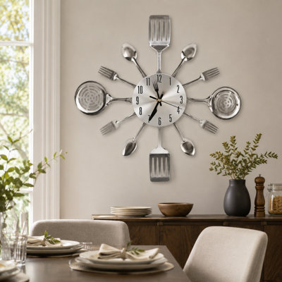 16 Inch Cutlery Kitchen Wall Clock