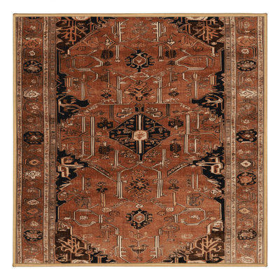 Tapis brun lavable à la machine