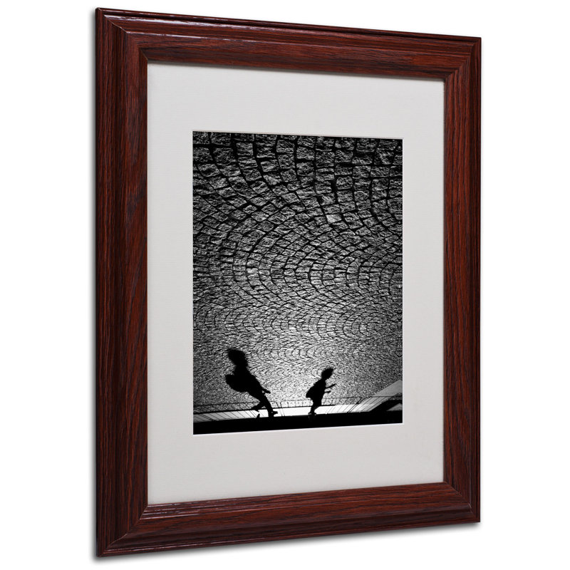 Abstract Contemporary Framed Canvas Art, 14" x 11"