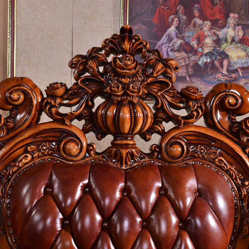 Romero European style Solid Wood Carved sofa | Wayfair