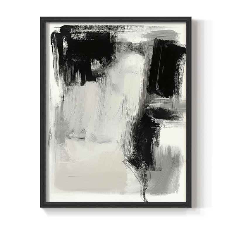 "ABSTRACT Series DCCLxx III" par J Paul, Noir, noir, noir, noir, H 11 po x l 9 po
