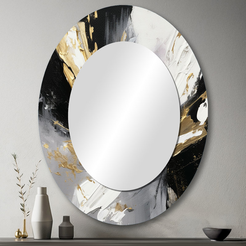 Mystery Awakening V - Miroir mural moderne ovale, 43 po x 33 po