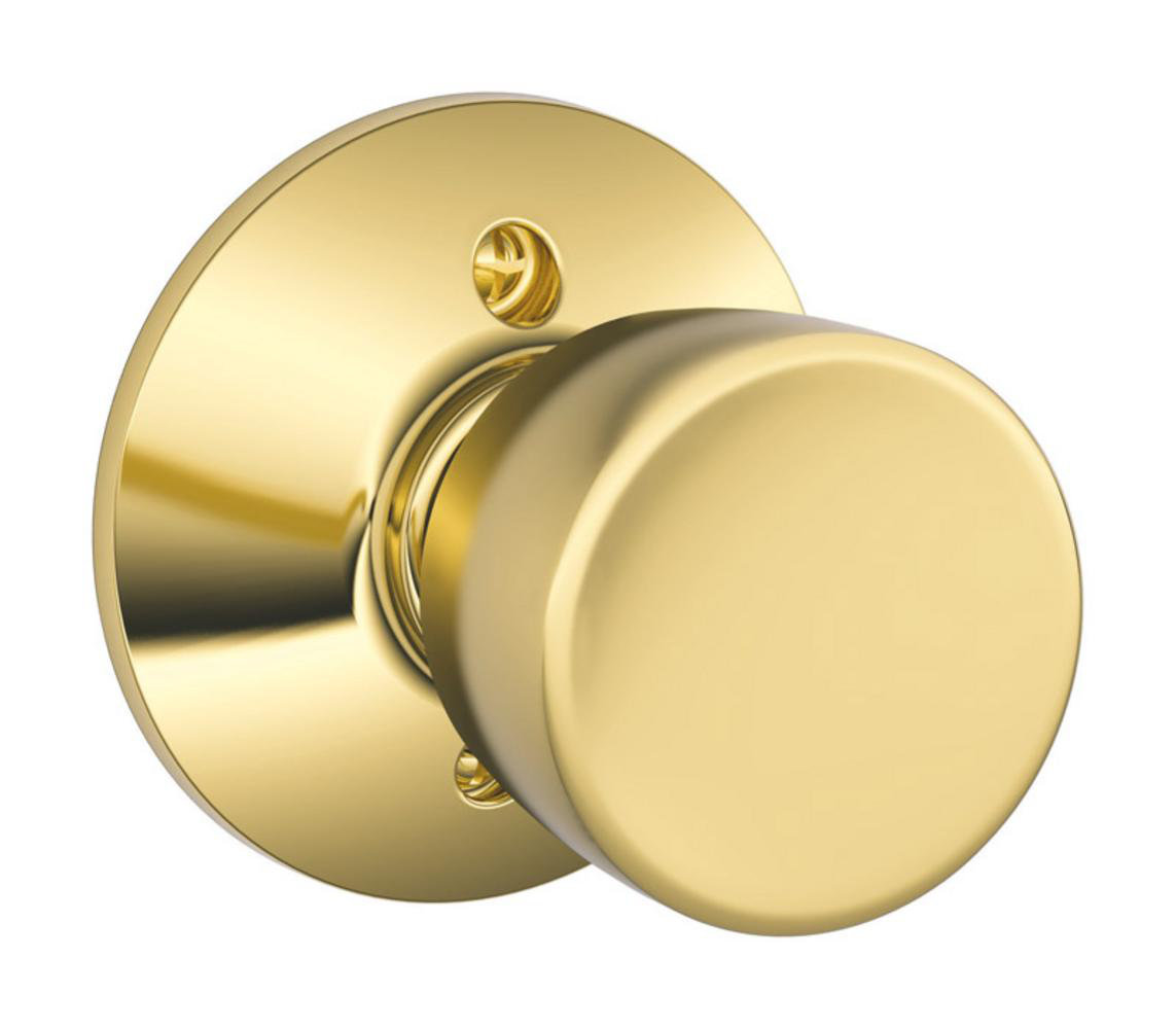 Schlage Bell Bright Brass Dummy Knob Right or Left Handed Schlage Bell Bright Brass Dummy Knob Right or Left Handed