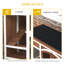 Rabbit Hutch Outdoor Guinea Pig Hutch 2 Tier 125 x 48 x 100cm Brown