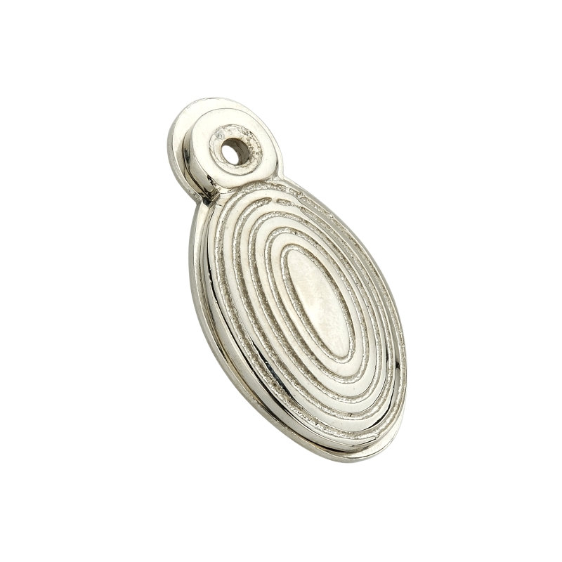 Oval Beehive Escutcheon, Polished Nickel