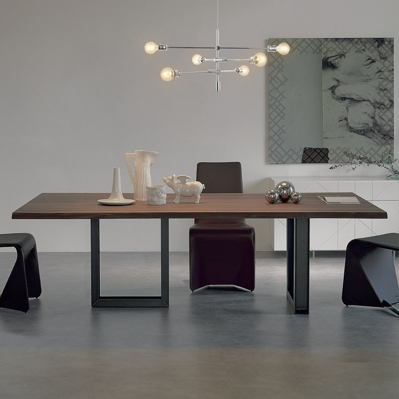 Luminaire suspendu moderne ajustable à bras en fer 6 lumières à DEL 36 po Atlas, chrome