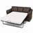 Ramdev Top Grain Leather Sofa Bed with Cushioned Back and Pillow Top Arm-35667436