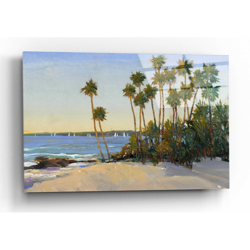 «Distant Shore I» par Tim O'Toole, art mural en verre acrylique, H 12 po x l 16 po x P 0,13 po