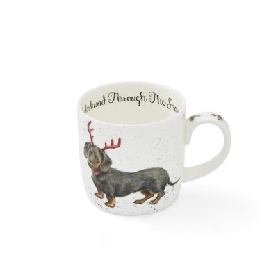 Classic Wrendale Designs, Dachshund Snow Mug