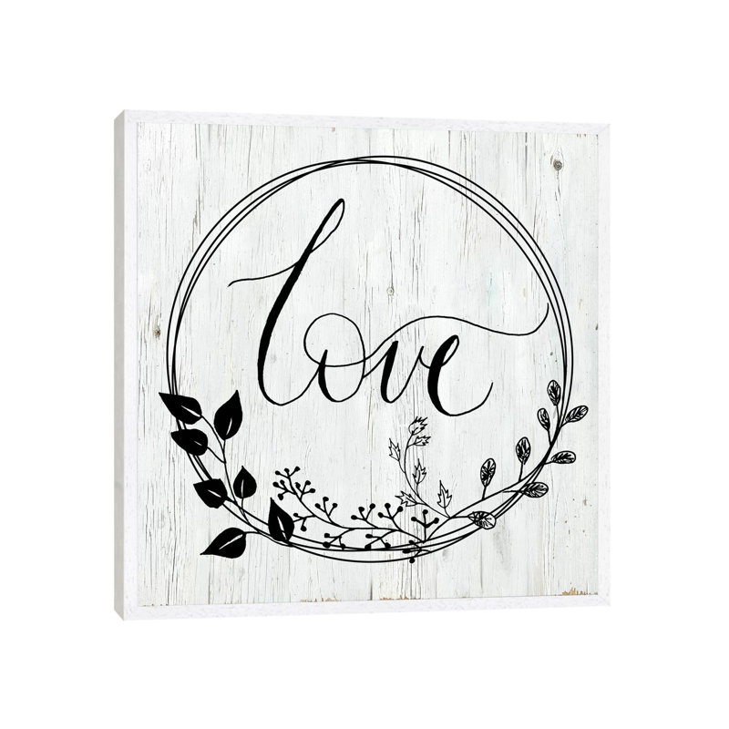 Love by Daniela Santiago - Print on Canvas, 45.72cm H x 45.72cm W x 3.81cm D, White Framed