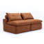 Canapé modulaire, sans accoudoirs, bricolage à souhait, tissu en chenille doux, canapé-lit à dossier nu, coin lecture ou appartement, coussin lombaire, 2 pièces, rembourré, orange-1429075425