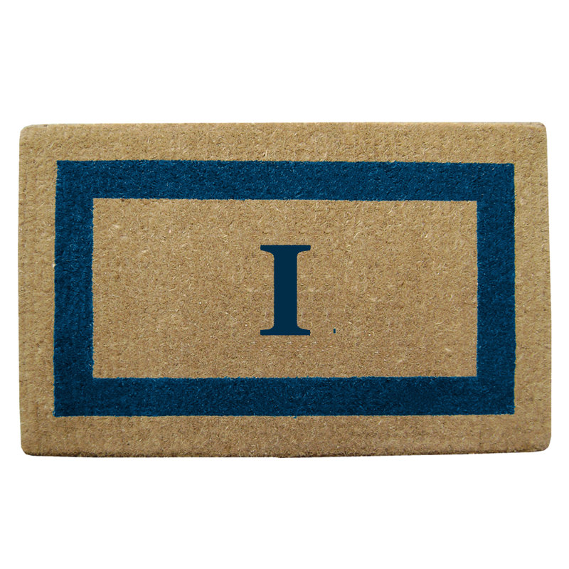 Robuste 36 po x 22 po tapis de porte extérieur antidérapant, Bleu, I