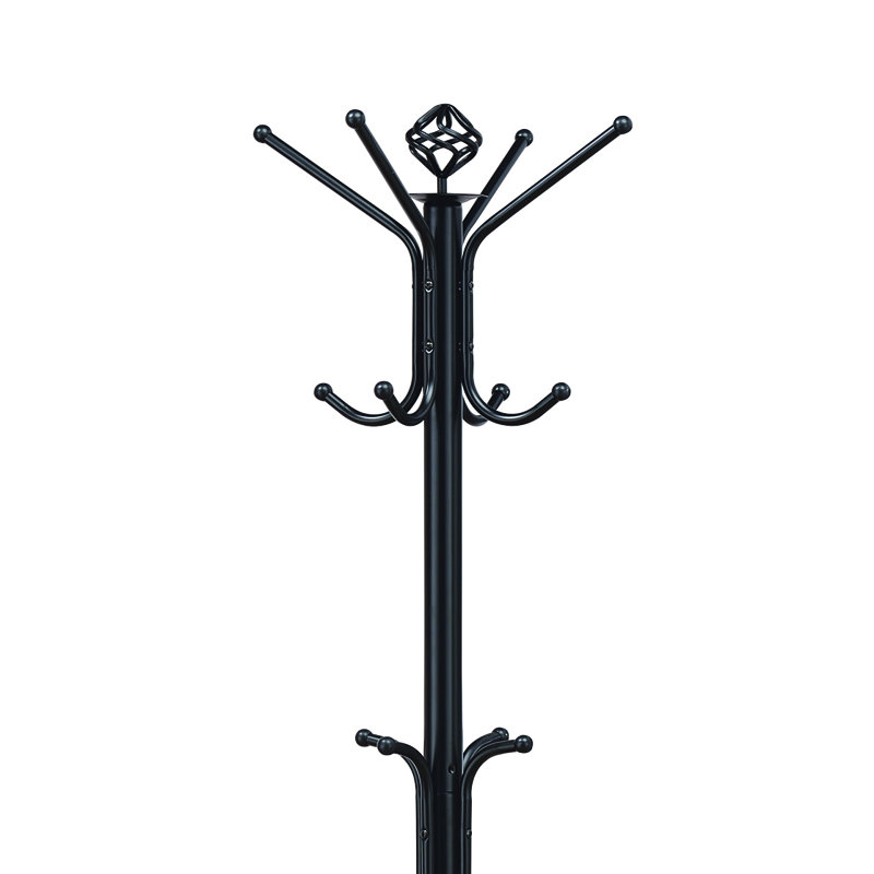 Portemanteaux en métal noir 20 po x 20 po x H 73 po