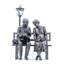 Statue décorative de jardin - Vieux couple avec lampadaire-1678751072