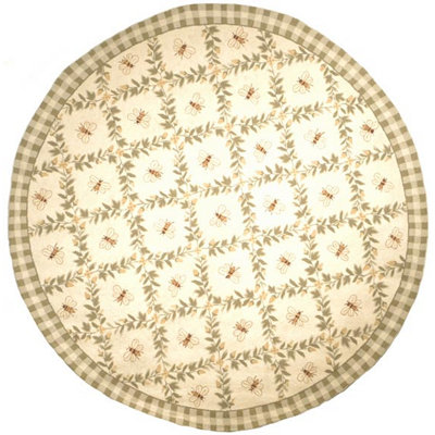 Tapis floral en laine fait à la main Elara