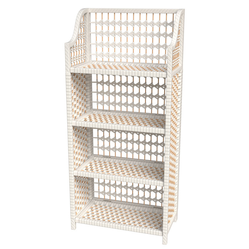 Tablettes en fibre naturelle Johns, (4 tablettes) H 44 po x l 19,75 po x P 10,25 po, Blanc