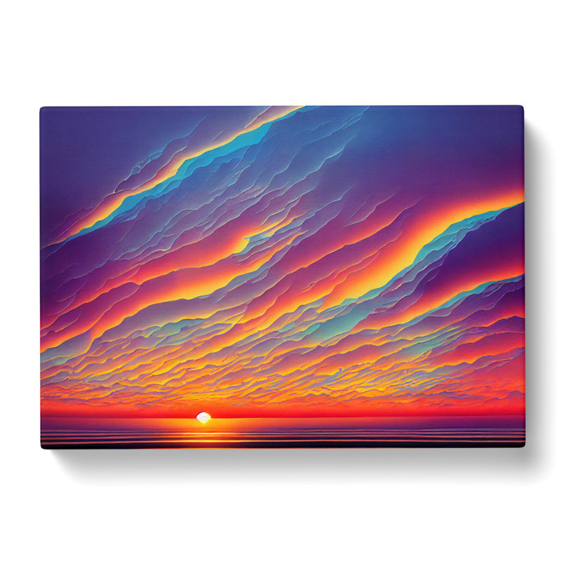 Cloudy Sunset Vol.1 - Wrapped Canvas, 40cm H x 60cm W x 3cm D