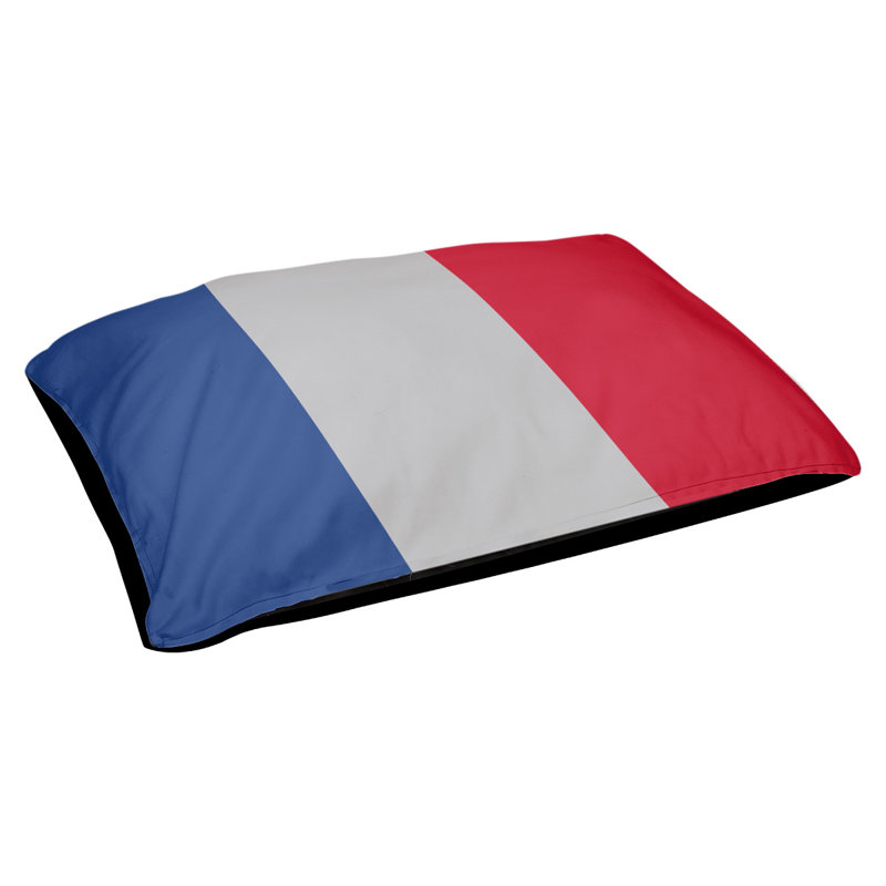 Oreiller Oklahoma, Très grand (l 50 po x P 40 po x H 17 po), Bleu royal / gris / rouge