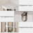 70'' Tall Corner Cabinet with Tempered Glass Doors, 4-Tier Curio Display Cabinet for Living Room, Dining Room, White-33549672