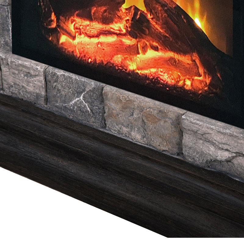 Seaton 40'' W Electric Fireplace, Gray