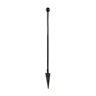 Poteau de clôture multi-style 50 po en acier noir No Dig
