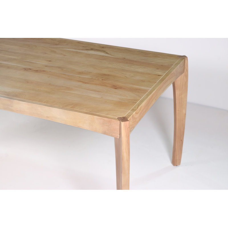 Leoni 78" Solid Wood Dining Table Natural Oak, Natural Oak