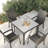 35.4" Powder-Coated Aluminium Frame Square Outdoor Patio Dining Table