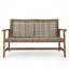 Hampton Wood With Wicker Loveseat