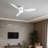 52" Smart Flush Mount Ceiling Fans with Lights Remote,Quiet DC Motor,Outdoor Indoor Low Profile Ceiling Fan,Control with WIFI Alexa App,Dimmable,ABS blades,for Modern Bedroom Patio-1275491389-1275491388
