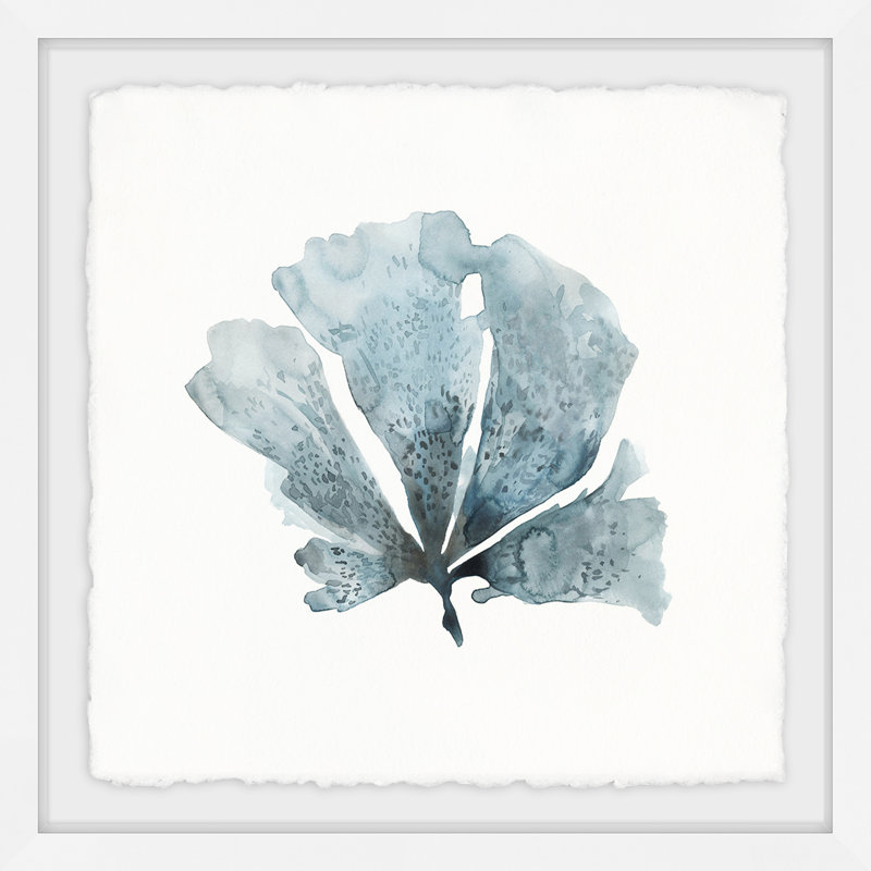 «Beach Adventure», Aegean Leaf, reproduction de peinture à l'aquarelle encadrée, H 32 po x l 32 po x P 1,5 po