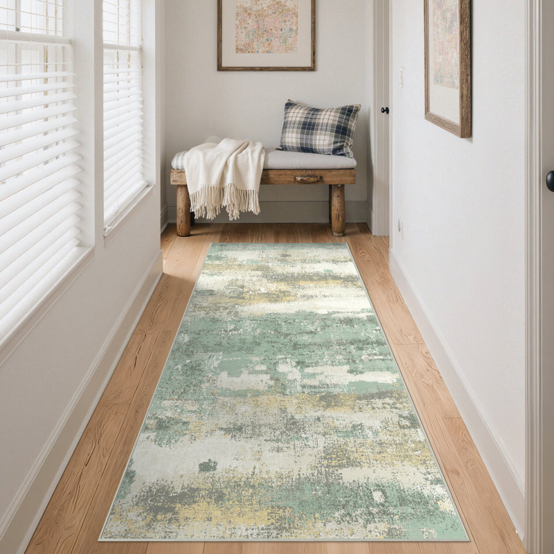 Tapis Pavelina, Tapis de couloir 2 pi 6 po x 8 pi, Green
