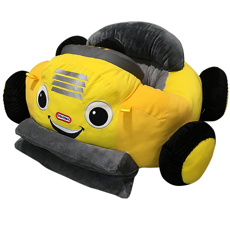 Digger Dump Truck Plush Baby Toddler Novelty Chair with Cup Holder