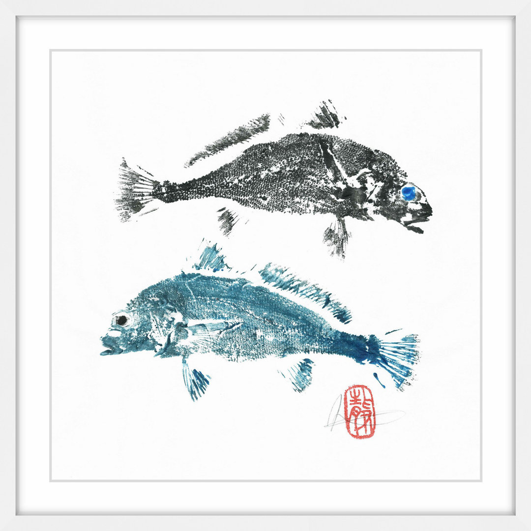 'Black & Blue Eye' Framed Painting Print Marmont Hill 