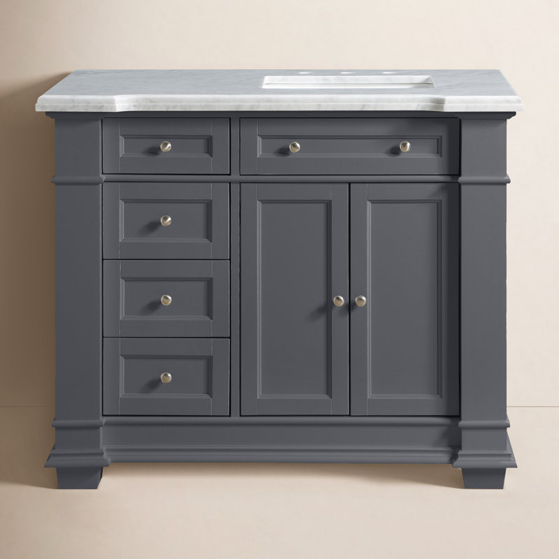 Riccardo 42" Single Bathroom Vanity Set, Gray