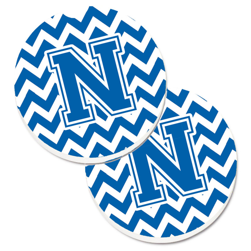 Sous-verre pour voiture, N, Blanc / Bleu