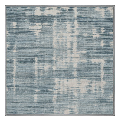 Tapis abstrait gris lavable à la machine