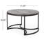 Table basse Graceful, élégance noire et argentée, 32,43 po P, l, 17,96 H, 32,62 Lb