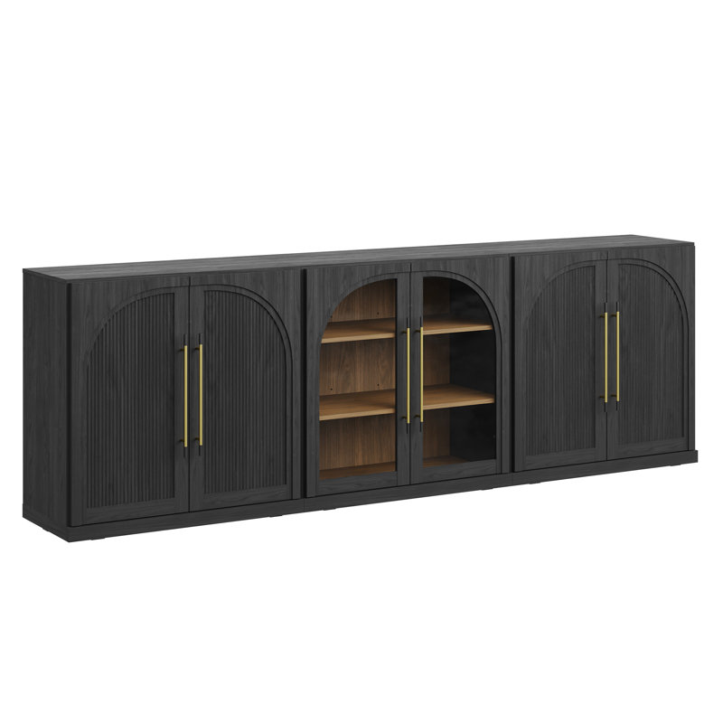 Ensemble de buffet modulaire 3 pièces - C + 2B - Ébène, Ébène