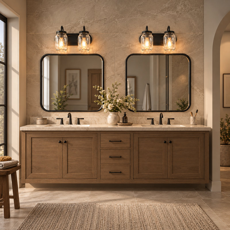 Carlile Dimmable Deep Brown Vanity Light, 3