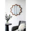 Miroir 30,43 po x 31,39 po en bois avec cadre percutant, salon, chambre à coucher et vestibule 31,2 po d'apparence remarquable