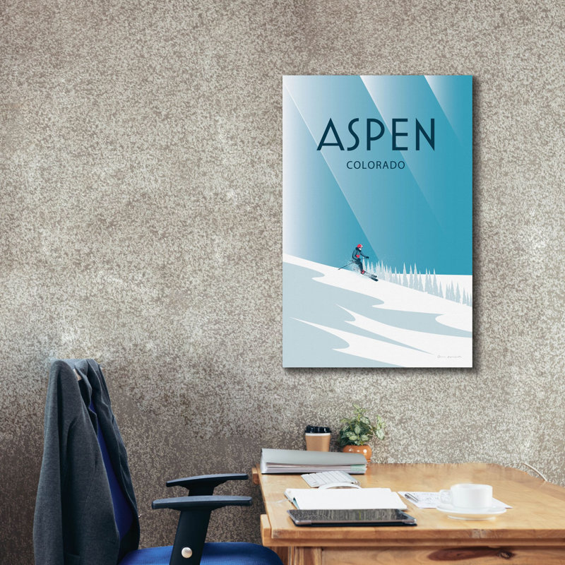 "Epen Graffiti" Aspen "par Omar Escalante, art mural sur toile, H 40 po x l 26 po