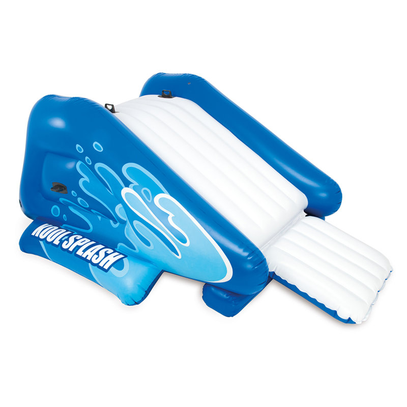 Blue and White Inflatable Vinyl Water Slide