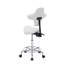 Tabouret ergonomique avec dossier, hauteur réglable par pression hydraulique rotative à 360°.-227264319