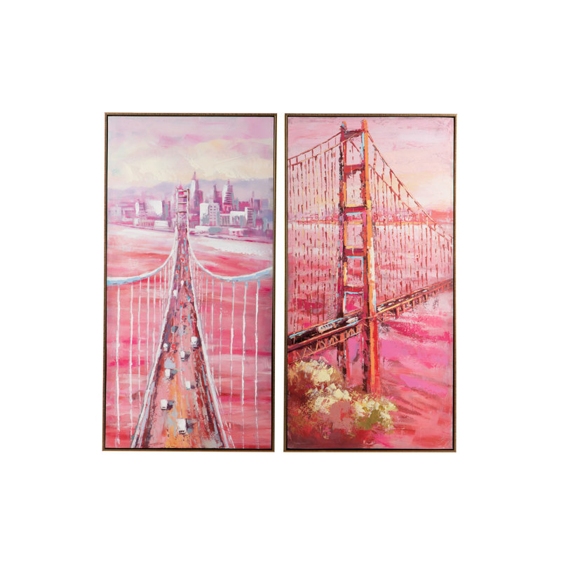 Brooklyn Bridge - 2 Piece Floater Frame Painting on Canvas