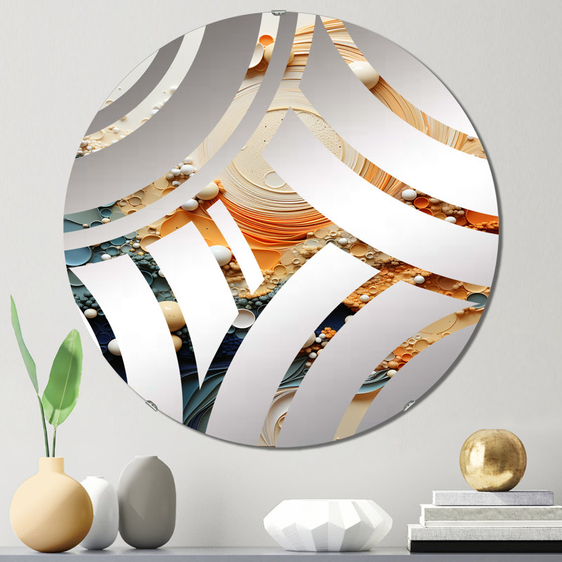 Miroir décoratif Serene Sands II - Center Wave, 23,6 po x 23,6 po