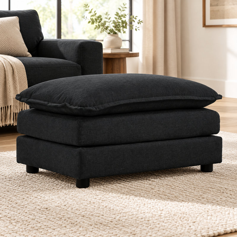 Canapé-lit en chenille pour chien, 1 pièce, canapé pour animaux surélevé, noir, housse lavable amovible et structure robuste